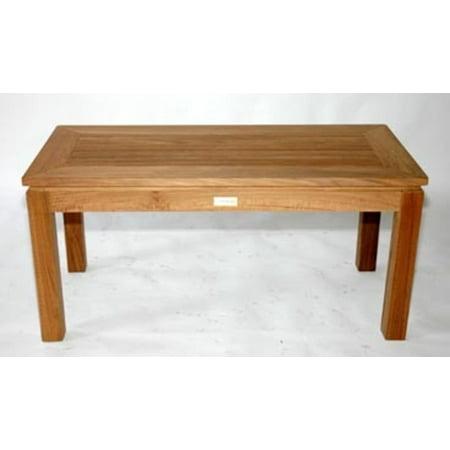 coffee table outdoor rectangular teak patio wooden natural