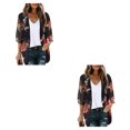 thumbnail image 4 of Guardurnaity Tops de verano para mujer, ropa frontal abierta con flores para clima cálido, para viajes, playa al aire libre, informal, ocio, blusa cómoda, Type2 NO2 Guardurnaity CBP491770, 4 of 5