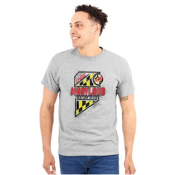 Maryland Flag MD Old Line State Plus Size Crewneck Graphic Tee Shirt Brisco Brands 2X