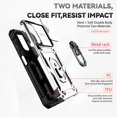 thumbnail image 4 of Ancove for Samsung Galaxy A32 5G Rugged Case with Ring Holder Kickstand,Military Grade [Support Magnetic Car Mount] Heavy Duty Shockproof Proetctive Phone Cover Case,Silver, 4 of 8
