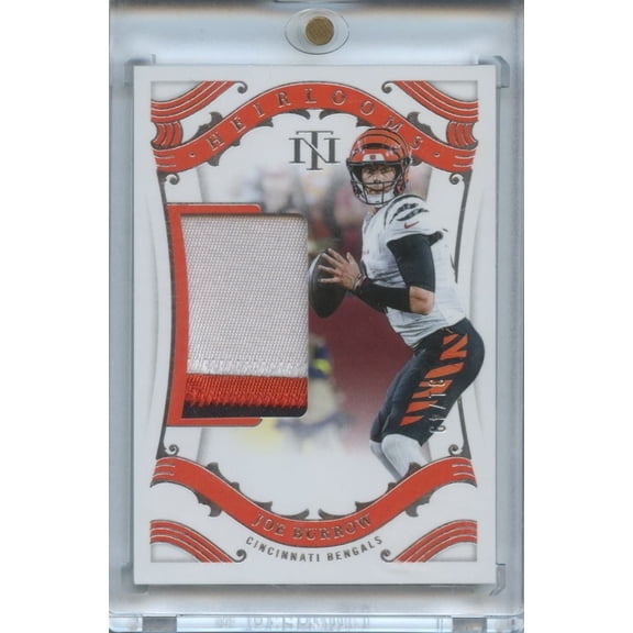 Joe Burrow 2025 National Treasures 3 Color Jersey Patch Cincinnati Bengals 31/49 Cincinnati Bengals NFL Football Trading Card