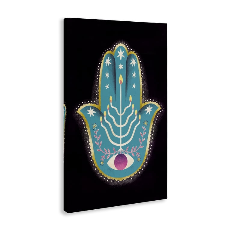 Stupell Eclectic Spiritual Folk Hamsa Canvas, 16x24 photo 2