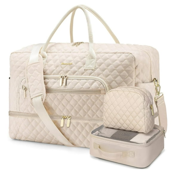 Bolsa de viaje LUOCIP grande para fines de semana con compartimento para zapatos