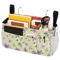 thumbnail image 2 of Ryvnso Bedside Caddy Flowers Purple Bedside Storage Bag Hanging Organizer, 2 of 8
