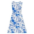 thumbnail image 6 of Delliss Girls Summer Sleeveless Dress Tropical Print Skater Twirly Dresses 4-14Years, 6 of 8