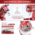 thumbnail image 4 of Ice Cream Attachment for KitchenAid Mixer, Ice Cream Bowl Compatible with 4.5Qt and 6QT Or Larger Stand Mixers KitchenAid Attachment, Frozen Yogurt & Sorbet Gelato Maker Attachment, 2 Qt White, 4 of 7