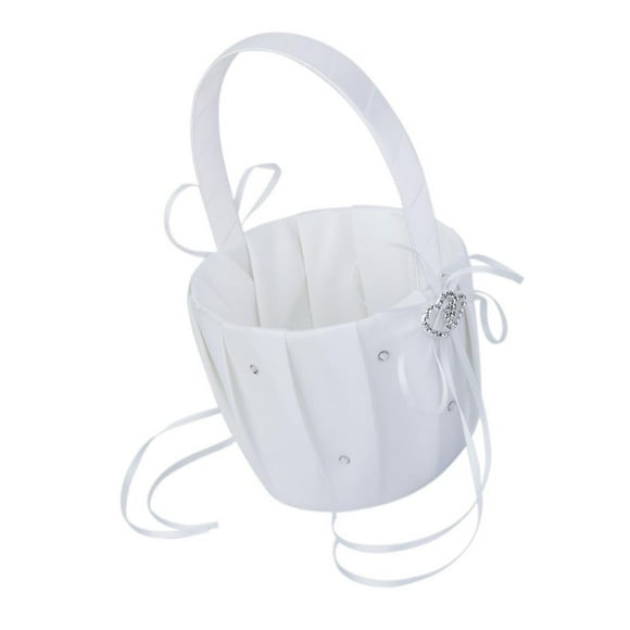 Caliente moda imitación perla niña cesta boda fiesta decoración- Yuyangstore Cesta de niña de las flores