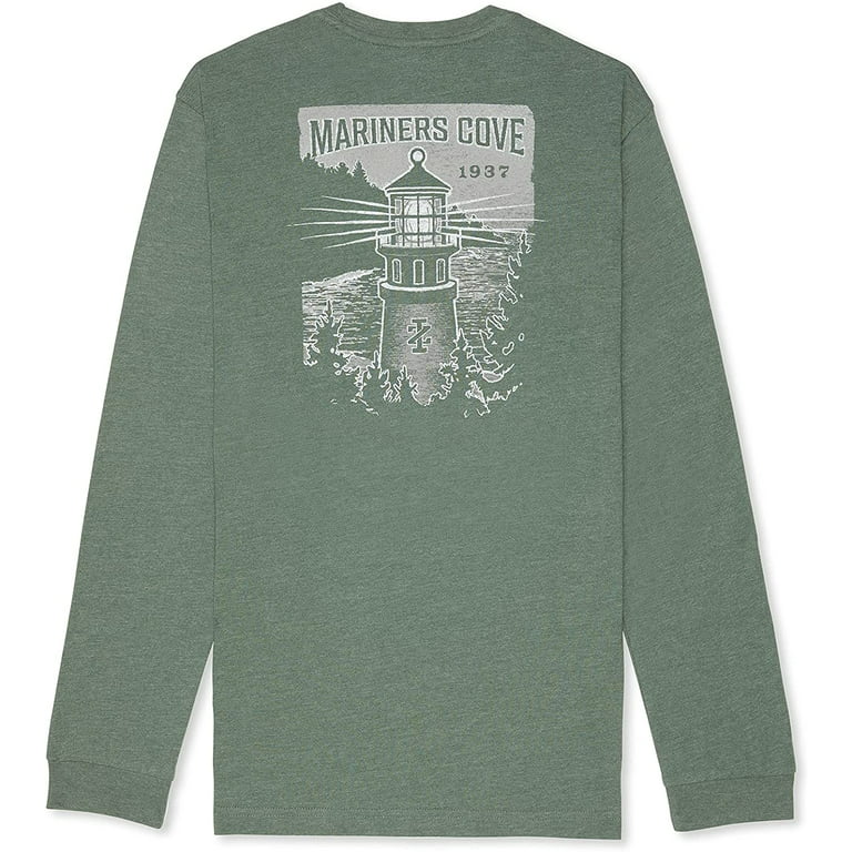 IZOD Saltwater Mens Big & Tall Green Mariners Cove Long Sleeve Shirt XLT
