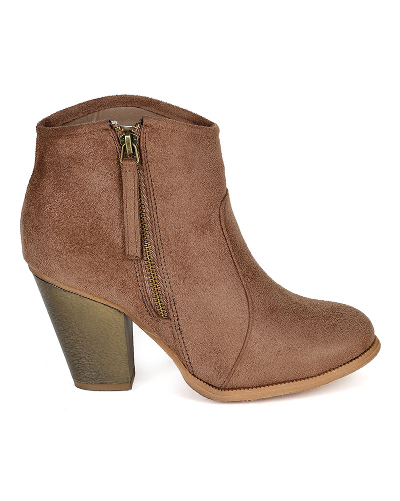 Details about / New Women Liliana Romane-6 Suede Round Toe Fringe Zip Riding Ankle Boot Size