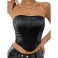 thumbnail image 3 of Liacowi Women Bustiers Corsets Off Shoulder Slim Crop Tops Clubwear Party Vest, 3 of 7
