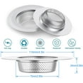 thumbnail image 5 of Kitchen Sink Strainer - Food Catcher for Sink Drains - Stainless Steel - 2 Pack - 4.5 Inch Diameter, 5 of 7
