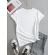thumbnail image 2 of Valentine'S Day Floral Applique Women'S Short Sleeve T-Shirt, Casual Crew Neck, Polyester Knit Fabric, Regular Length, with Rose Bouquet Graphic Print, for Summer Wear - 1206, 2 of 6