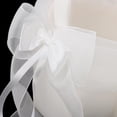 thumbnail image 3 of Cateissary Beige Satin Flower Girl Basket Large Tulle Supplies Bow Wedding Party Kits de decoración para fiestas, 3 of 6