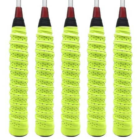 OWSOO 5pcs Racket Grip Tape Super Absorbent Badminton EVA Overgrip -slip Tennis Grip Absorb Sweat Racket Sticky Hand Grip
