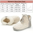 thumbnail image 7 of cosyone1997 Women's Bootie Slippers, Cozy Warm House Shoes with Memory Foam Indoor Outdoor Non-Slip Soles, Winter Fuzzy Bedroom Ankle Boots, Unique Christmas Gifts Ivory Adult Size 9-10, 7 of 7