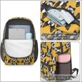 thumbnail image 4 of Boston Terrier Orange Pattern 17" Waterproof Oxford School Backpacks for Teens, S-Shape Padded Straps, for School, Travel, Hiking, Camping, 4 of 5