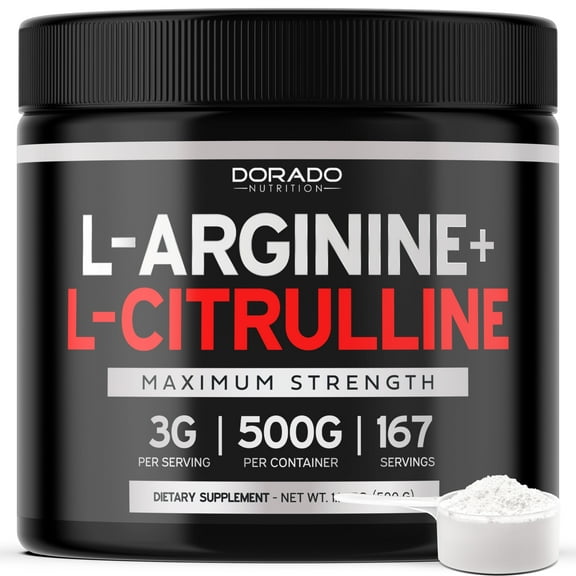 L Arginine L Citrulline Supplement Powder (3g) Nitric Oxide Booster Powder