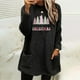 thumbnail image 1 of Suéter de cuello redondo para mujer, blusa holgada de manga larga con bolsillos y estampado de invierno, 1 of 4