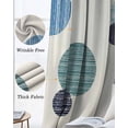 thumbnail image 3 of Abstract Geometric Kitchen Curtains Farmhouse Vintage Polka Dot Teal Blue Cafe Short Curtains for Bathroom Blackout Window Curtain Small Window Treatment Drapes for Bedroom Living Room 52"x45"x2, 3 of 9