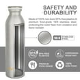 thumbnail image 3 of Life's Easy 20 oz. Stainless Steel Water Bottle, Keep liquids hot or cold, Double Wall Vacuum Insulated Water Bottle , BPA Free, Leak Proof, Spill Proof and Sweat Free (Silver), 3 of 7