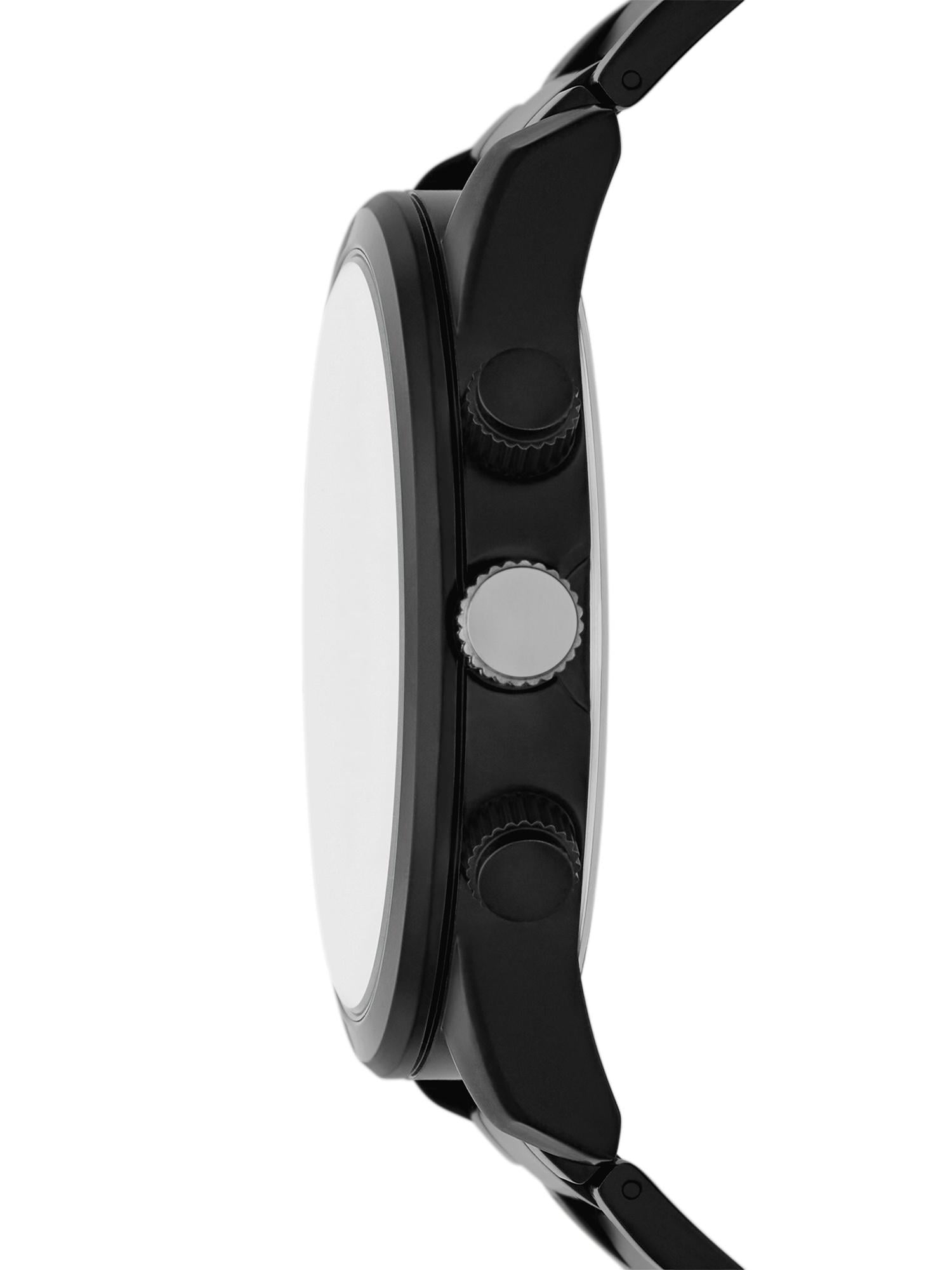 Folio Men's Watch Gift Set: Matte Black Bracelet Watch with 5 Stackable Bracelets (FMDAL1207)