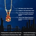 thumbnail image 2 of Gem Stone King 14K Yellow Gold Ecstasy Mystic Topaz and Red Garnet Pendant Necklace for Women | 0.88 Cttw | Gemstone November Birthstone | Pear Shape 7X5MM | With 18 inch Chain, 2 of 6