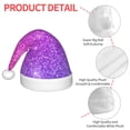 thumbnail image 4 of Honeii Purple Glitter Print Hat Santa Claus Hat For Xmas Party, Christmas Caps For Boys Girls Child,Christmas Beanie, 4 of 6