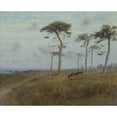 thumbnail image 2 of Charles Dorman Robinson 14x12 Gold Ornate Wood Frame and Double Matted Museum Art Print Titled - Cattle Grazing Among Monterey Cypress Trees (1909), 2 of 4