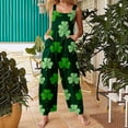 thumbnail image 2 of Saint Patrick's Day Overalls for Women Loose Fit Jumpsuit Plus Sizes Checkered Straight Leg Pants Stretch Bib Coveralls, 2 of 6