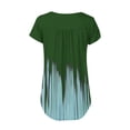 thumbnail image 4 of ICHUANYI Clearance Womens Summer Casual Tops V- Neck Hide Belly Short Sleeve T- Tunic Blouses(Green, L) ICHUANYI WER2023081505130, 4 of 7