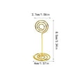 thumbnail image 3 of Baohd 10 Pieces Table Number Stand Round Shape Metal Convenient Card Holder Centerpieces Paper Clamp Wedding Decoration Tabletop Decor Gold round, 3 of 5