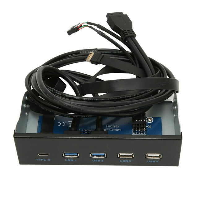 Tableau de Bord Multimédia, Plug And Play 5,25 Pouces PC Tableau de Bord Multifonction 10Gbps pour Bureau 2u3 + 2u2 + Tc