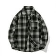 thumbnail image 2 of qolati Men's Plaid Flannel Shirts Casual Long Sleeve Regular Fit Button Down Shirts 2024 Fashion Streetwear Checkered Work Blouse, 2 of 7