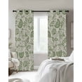 thumbnail image 4 of Sage Green Spring Floral Blackout Curtains for Bedroom Living Room Darkening Curtains 63 Inches Long Retro Summer Botanical Farmhouse Window Curtain 2 Panels Set Window Treatment Drapes 42"x63", 4 of 9