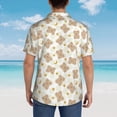 thumbnail image 4 of Balery Kawaii Bear Camisas hawaianas de manga corta para hombre, camisas playeras de corte holgado, camisas de vacaciones con botones,Medium, 4 of 7
