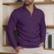 thumbnail image 2 of RKSTN Men's 1/4 Zipper Sweatshirts Oversized Quarter Zip Stand Up Collar Long Sleeved Pullover Hoodless Sweatshirt Top Mens Casual Half Zipper Loose Sweatshirt Plus Size Solid Henley Collared Shirt, 2 of 7