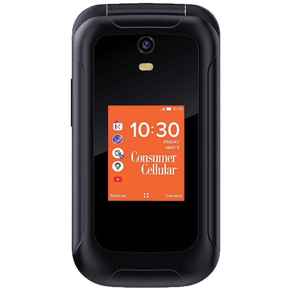Consumer Cellular Iris, 8GB, Black - Flip Phone