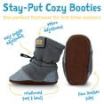 thumbnail image 5 of JAN & JUL Soft Sole Baby Walking Shoes Comfortable Fleece Booties (Leopard, Large Toddler), 5 of 7