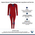 thumbnail image 4 of CTM  Thermal Underwear Long Sleeve and Pant Set (Women), 4 of 4