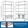 thumbnail image 3 of 6-Tier Storage Shelves NSF Certified Wire Shelving Unit with Wheels Heavy Duty Metal Shelves Adjustable Steel Shelving 2100Lbs Capacity for Closet Pantry Basement- (18"x48"x82", Silver), 3 of 7