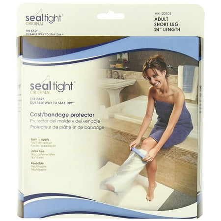 Seal Tight ORIGINAL Cast and Bandage Protector, Best Watertight Protection, Adult Short