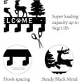thumbnail image 4 of Black Metal Key Holder for Wall Key Hanger Organizer Rack Welcome Christmas Tree Bear Key Hanging Holder with 6 Hooks Wall Mounted Hooks Wall Decor, 4 of 9