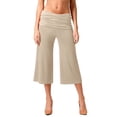 thumbnail image 6 of Delayuji Womens Capri Pants Casual Yoga Pant High Waisted Elastic Yoga Short Flared Pants Summer Sport Wear, 6 of 7
