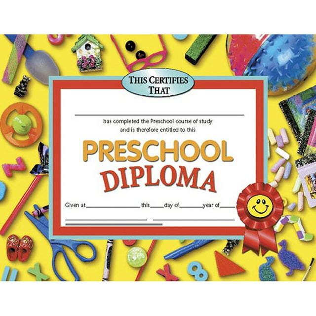 Diplôme Préscolaire, 30 par Pack, 6 Packs