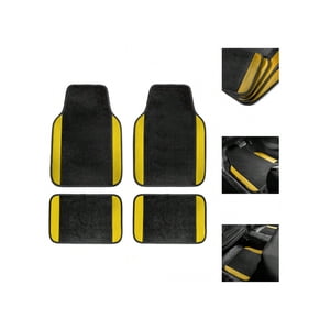 Tuqiang Car floor mats for Honda for Ridgeline Soft-ultimate floor mats Suede Black and yellow