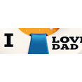 thumbnail image 4 of Heart Pattern I Love Dad Decorative Banner Tie Design Father's Day Celebration for Father's Day Celebration Party Decoration Indoor Use, 4 of 8