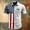 Gray, variant on Mens Split American Flag Print Button Up Shirt 1776 2026 USA Patriotic Short Sleeve Summer Casual Shirt White S