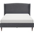 thumbnail image 3 of Finch Elmhurst Solid Wood Wing Bed Frame Queen Size in Gray, 3 of 12