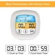 thumbnail image 2 of White, electronic barbecue thermometer timer touch barbecue thermometer kitchen color screen food thermometer meat alarm, 2 of 5