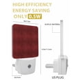 thumbnail image 3 of Night Lights Auto Sensor Red Leather Plug-in LED Nightlights Lamp Dusk to Dawn for Living Room, Bedroom, Bathroom, Hallway, Stairways Home Wall Decor, Animal Fur Textures Night Light, 3 of 9